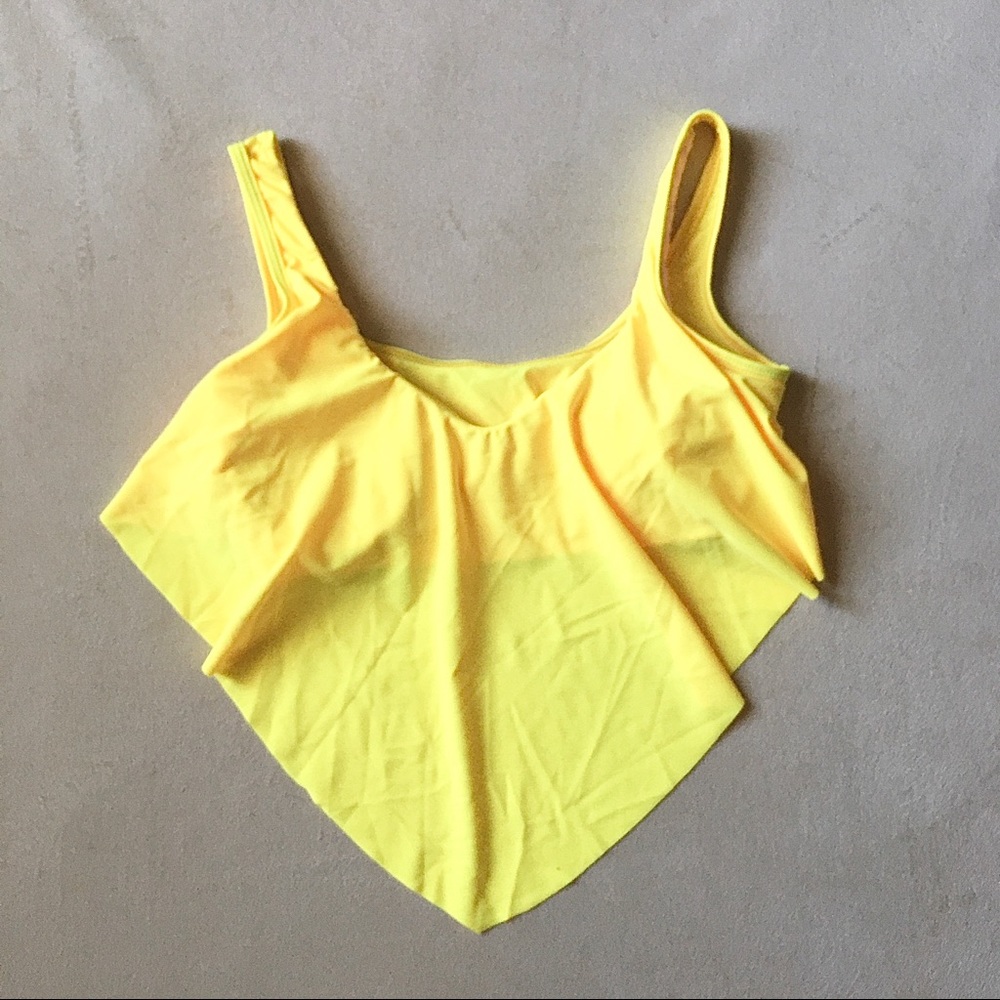 Yellow bathing suit SHEIN top small padded